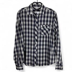 Vintage 70’s thin plaid button up